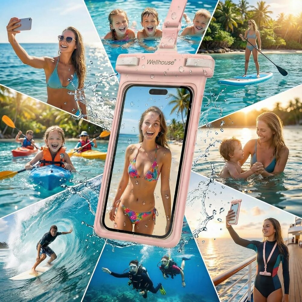 3D Waterproof Phone Pouch with Lanyard,Premium Deep Waterproof Phone Case for iP - Picture 2 of 7